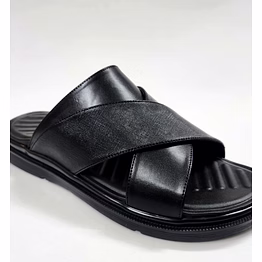 men leather slippers