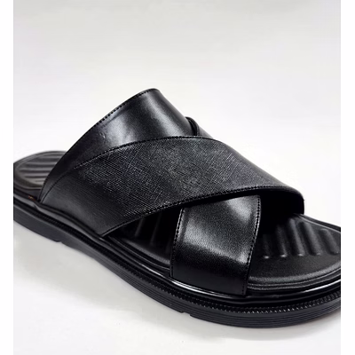 men leather slippers