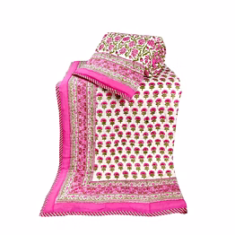 jaipur handblock printed organic quilt