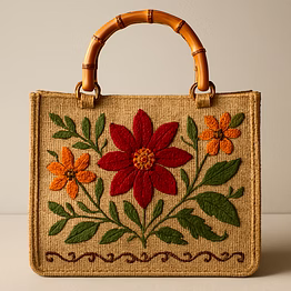 jute embroidered bags