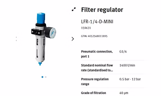 FESTO FILTER REGULATOR LFR-1/4-D-MINI