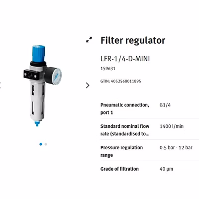 festo filter regulator lfr-1/4-d-mini