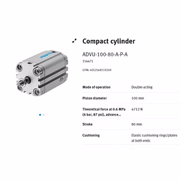 festo compact cylinder advu-100-80-a-p-a