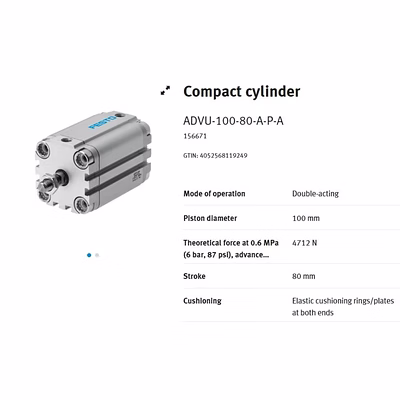 festo compact cylinder advu-100-80-a-p-a