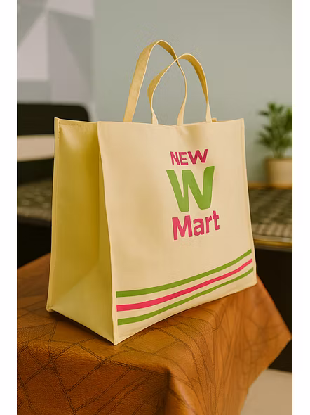 Grocery Bag Manufacturer – Premium Quality Box Bag for Grocery Shopping and Branding Purpose Size - W 18 x H 15 x G 8 | Grocery bag manufacturer Grocery shopping box bag for B2B Importers, Wholesalers
