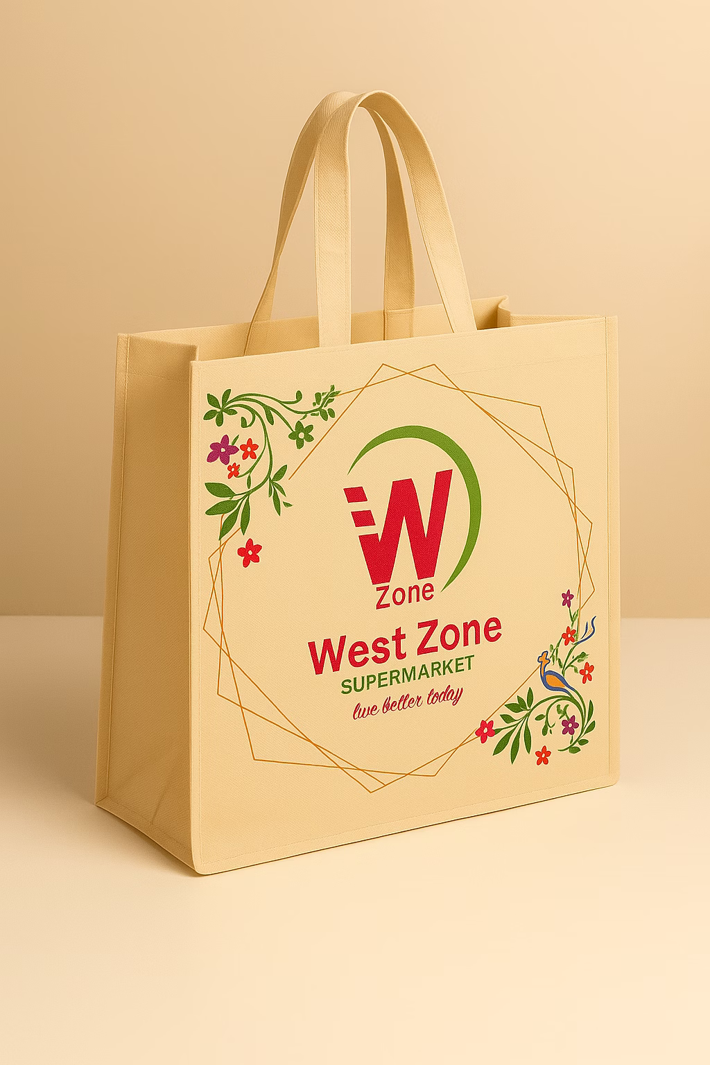 grocery bag manufacturer – premium quality box bag for grocery shopping and branding purpose size - w 18 x h 15 x g 8 | grocery bag manufacturer grocery shopping box bag for b2b importers, wholesalers