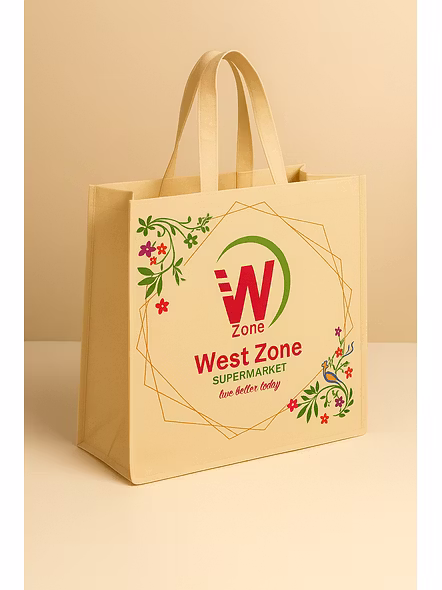 Grocery Bag Manufacturer – Premium Quality Box Bag for Grocery Shopping and Branding Purpose Size - W 18 x H 15 x G 8 | Grocery bag manufacturer Grocery shopping box bag for B2B Importers, Wholesalers