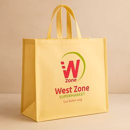 grocery bag manufacturer – premium quality box bag for grocery shopping and branding purpose size - w 17 x h 14 x g 7 | grocery bag manufacturer grocery shopping box bag for b2b importers, wholesalers