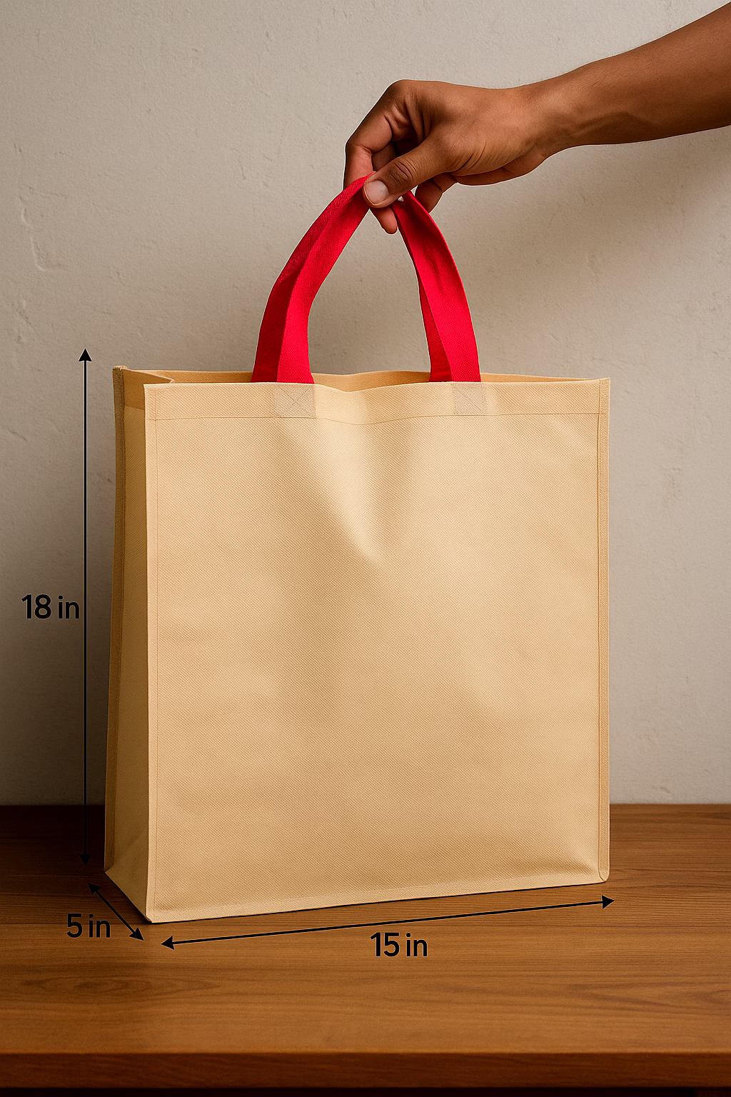 grocery bag manufacturer – premium quality box bag for grocery shopping and branding purpose size - w 15 x h 18 x g 5 | grocery bag manufacturer grocery shopping box bag for b2b importers, wholesalers
