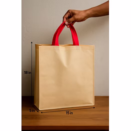 grocery bag manufacturer – premium quality box bag for grocery shopping and branding purpose size - w 15 x h 18 x g 5 | grocery bag manufacturer grocery shopping box bag for b2b importers, wholesalers