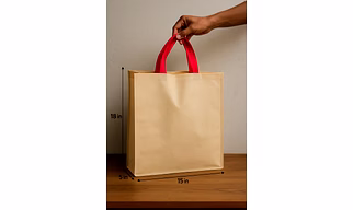 Grocery Bag Manufacturer – Premium Quality Box Bag for Grocery Shopping and Branding Purpose Size - W 15 x H 18 x G 5 | Grocery bag manufacturer Grocery shopping box bag for B2B Importers, Wholesalers