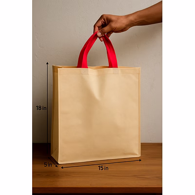 grocery bag manufacturer – premium quality box bag for grocery shopping and branding purpose size - w 15 x h 18 x g 5 | grocery bag manufacturer grocery shopping box bag for b2b importers, wholesalers