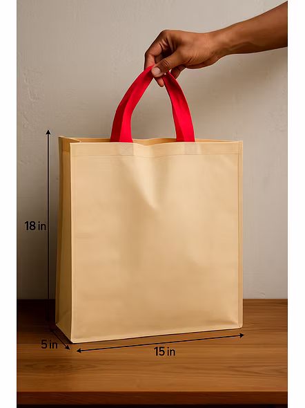 Grocery Bag Manufacturer – Premium Quality Box Bag for Grocery Shopping and Branding Purpose Size - W 15 x H 18 x G 5 | Grocery bag manufacturer Grocery shopping box bag for B2B Importers, Wholesalers