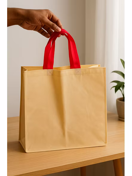 Grocery Bag Manufacturer – Premium Quality Box Bag for Grocery Shopping and Branding Purpose Size - W 15 x H 18 x G 5 | Grocery bag manufacturer Grocery shopping box bag for B2B Importers, Wholesalers