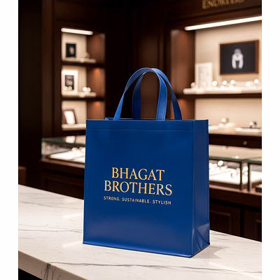 laminated bag manufacturer – laminated bags for branding and marketing of business size - w 15.5 x h 19 x g 5 | laminated bags for branding laminated shopping bag for b2b importers, wholesalers and distributors