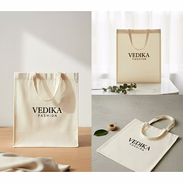 tote bag manufacturer – loop handle bag / cotton tote bag- with barnd name and logo size - w 15 x h 16 | cloth and cotton bags supplier cotton tote bag with loop handles for b2b importers, wholesaler and distributors