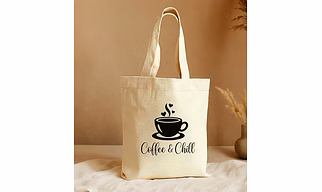 Tote Bag Manufacturer – Loop handle bag / Cotton Tote Bag - with Prints Size - W 12 x H 13 | Cloth and cotton bags supplier Cotton tote bag with loop handles for B2B Importers, Wholesalers and Distributors
