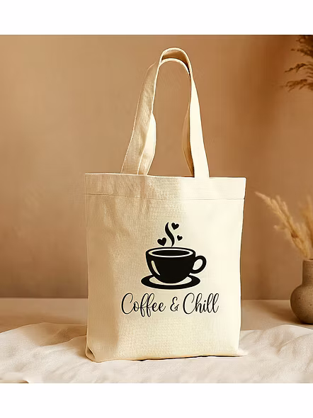 Tote Bag Manufacturer – Loop handle bag / Cotton Tote Bag - with Prints Size - W 12 x H 13 | Cloth and cotton bags supplier Cotton tote bag with loop handles for B2B Importers, Wholesalers and Distributors