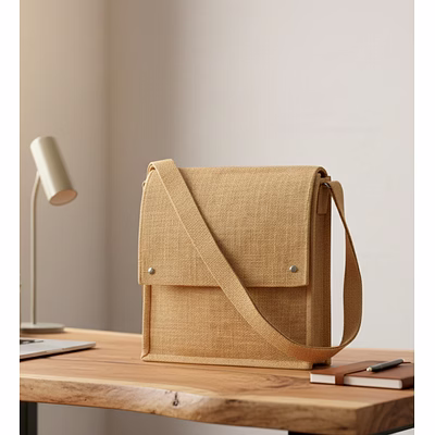 jute bag manufacturer – laptop jute bag comes with hanging handle size - w 14 x h 14 x g 5 | jute bag manufacturer laptop jute bag for b2b importers, wholesalers and distributors – bhagat brothers