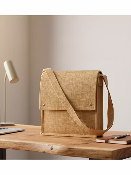 Jute Bag Manufacturer – Laptop Jute Bag comes with hanging handle Size - W 14 x H 14 x G 5 | Jute bag manufacturer Laptop jute bag for B2B Importers, Wholesalers and Distributors – Bhagat Brothers