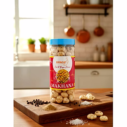 flavored makhana wholesale & retail – bhagat makhana – salt & pepper (weight - 85gm) | flavoured makhana wholesale flavoured makhana snacks for b2b importers, wholesalers and distributors