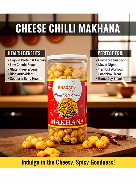 Flavored Makhana Wholesale &amp; Retail – Bhagat Makhana – Cheese Chilli (Weight - 85gm) | Green chilli wholesale Fresh green chilli for B2B Importers, Wholesalers and Distributors – Bhagat Brothers