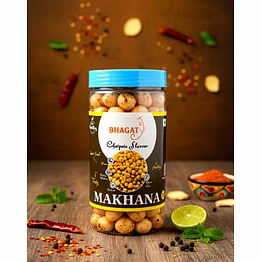 flavored makhana wholesale & retail – bhagat makhana – chatpata (weight - 85gm) | flavoured makhana wholesale flavoured makhana snacks for b2b importers, wholesalers and distributors – bhagat brothers