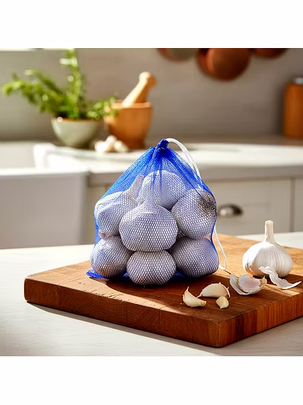 Garlic Mesh Bag Supplier – Garlic Mesh Bag (Custom Weights) | Fresh garlic Mesh Bag wholesale Fresh loose garlic for B2B Importers, Wholesalers and Distributors – Bhagat Brothers