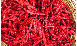 Dry red chili , Variety Teja ( Dried, Neither crushed nor Ground : fruits of the Genus Capsicum  or of the Genus Pimenta )