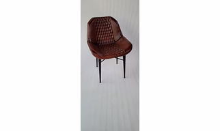 India leather and iron chair