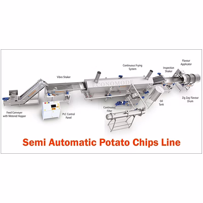 semi automatic banana chips line