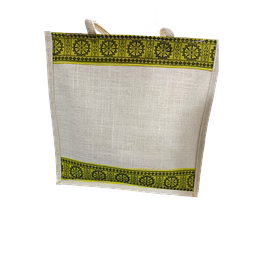puri handicraft olive heritage jute shopper