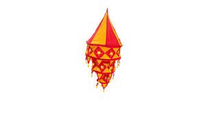 Festive Royal Applique Hanging Lantern
