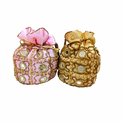 puri handicraft royal radiance embellished potli set