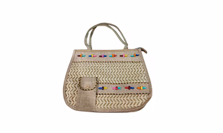 BeadWeave Artisanal Jute Tote