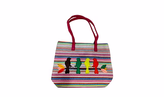 Chirpy Stripes Handcrafted Tote