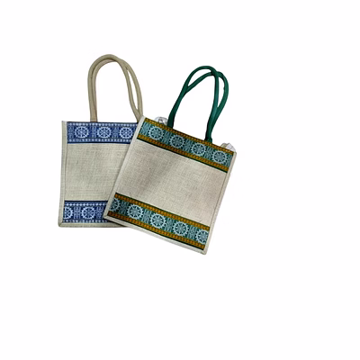 puri handicraft konark border heritage jute tote set
