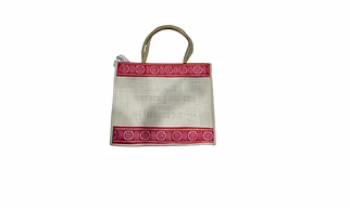 Red Mandala Eco Jute Tote – Handcrafted Ethnic Shopper