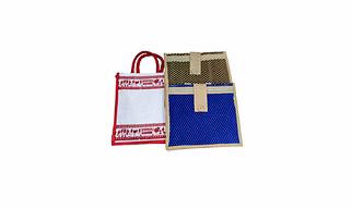 Ethnic Eco Essentials Combo – Tribal Tote & Checkered Folder Set