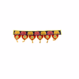 puri handicraft festival elephants applique toran – handcrafted door hanging