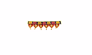 Festival Elephants Applique Toran – Handcrafted Door Hanging