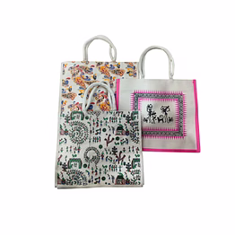 puri handicraft tribal elegance eco jute tote collection