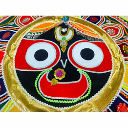puri handicraft jagannath mandala applique wall decor