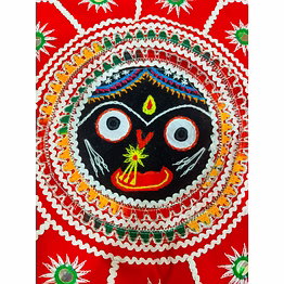 puri handicraft jagannath applique mandala tapestry