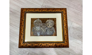 Divine Trio Foil Art Frame – Jagannath, Balabhadra & Subhadra