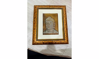 Serene Buddha Metallic Foil Art Frame