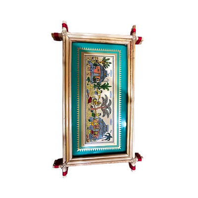 puri handicraft heritage handcrafted bamboo madhubani tray