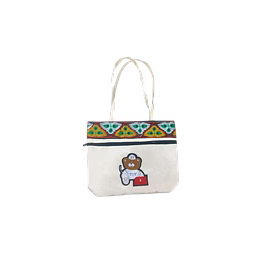 puri handicraft snowbear ethnic kids tote bag