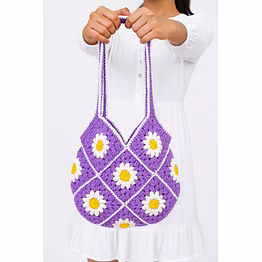 hng bharat handmade crochet sling handbag for women accessories