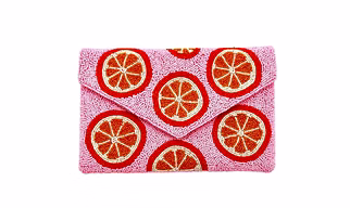 Handcrafted Seed Beads Embroidery Clutch